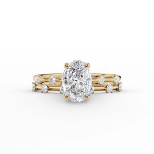 The Serena Set With A 4 Carat Oval Moissanite