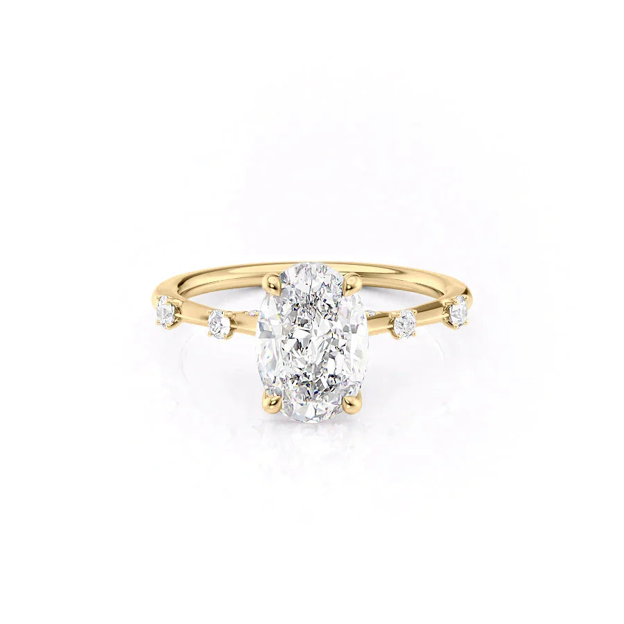 The Serena Set With A 3 Carat Oval Lab Diamond