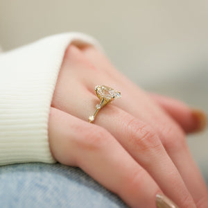 The Serena Set With A 4 Carat Oval Moissanite
