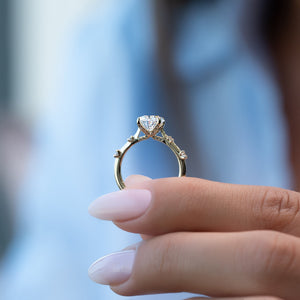 The Serena Set With A 4 Carat Oval Moissanite