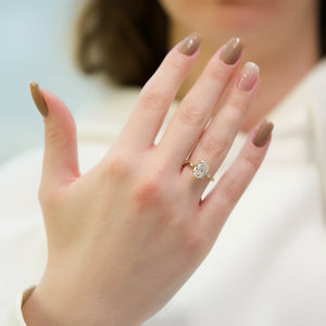 The Serena Set With A 4 Carat Oval Moissanite