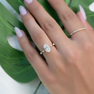 The Serena Set With A 4 Carat Oval Moissanite