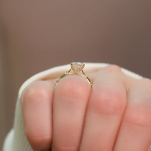 The Serena Set With A 4 Carat Oval Moissanite