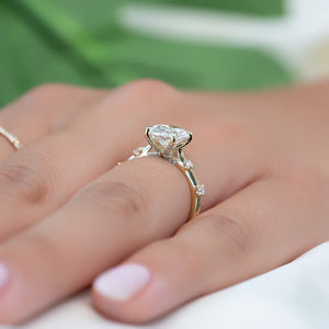 The Serena Set With A 4 Carat Oval Moissanite