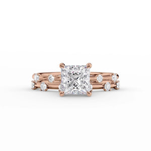 The Serena Set With A 1.5 Carat Princess Lab Diamond