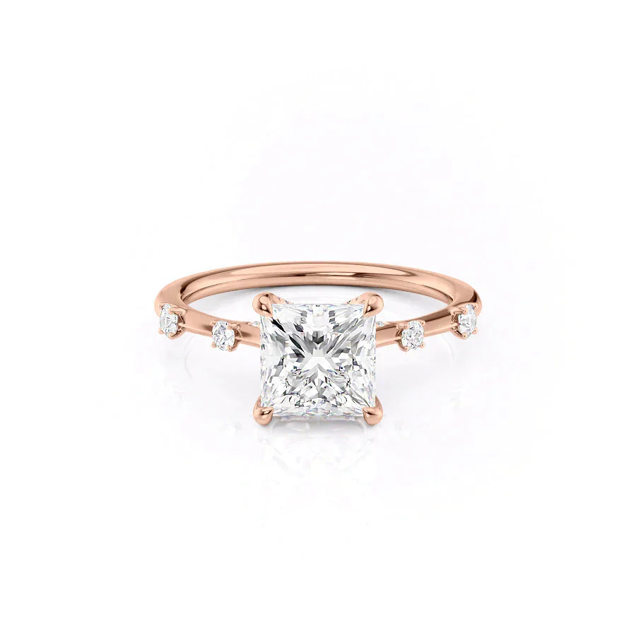 The Serena Set With A 3.5 Carat Princess Moissanite