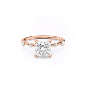 The Serena Set With A 2.5 Carat Princess Lab Diamond