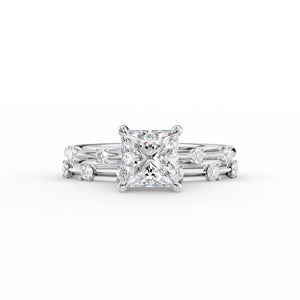 The Serena Set With A 2 Carat Princess Moissanite