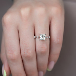 The Serena Set With A Princess Lab Diamond