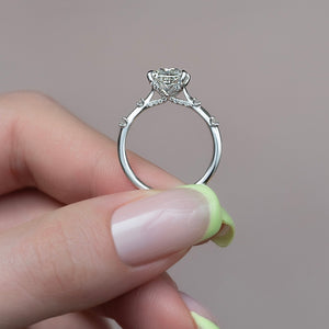 The Serena Set With A Princess Lab Diamond