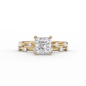 The Serena Set With A 3 Carat Princess Moissanite