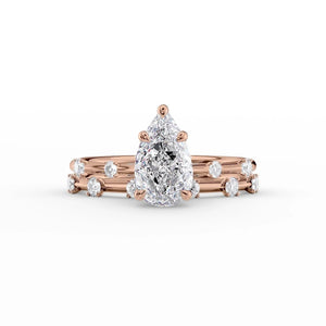The Serena Set With A 3.5 Carat Pear Moissanite