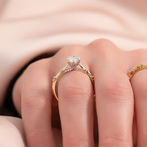 The Serena Set With A 1.5 Carat Pear Lab Diamond