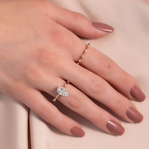The Serena Set With A 1.5 Carat Pear Lab Diamond