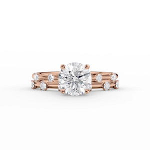 The Serena Set With A 3 Carat Round Lab Diamond