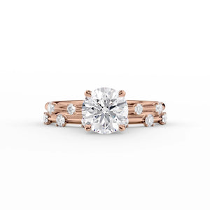 The Serena Set With A 2.5 Carat Round Moissanite