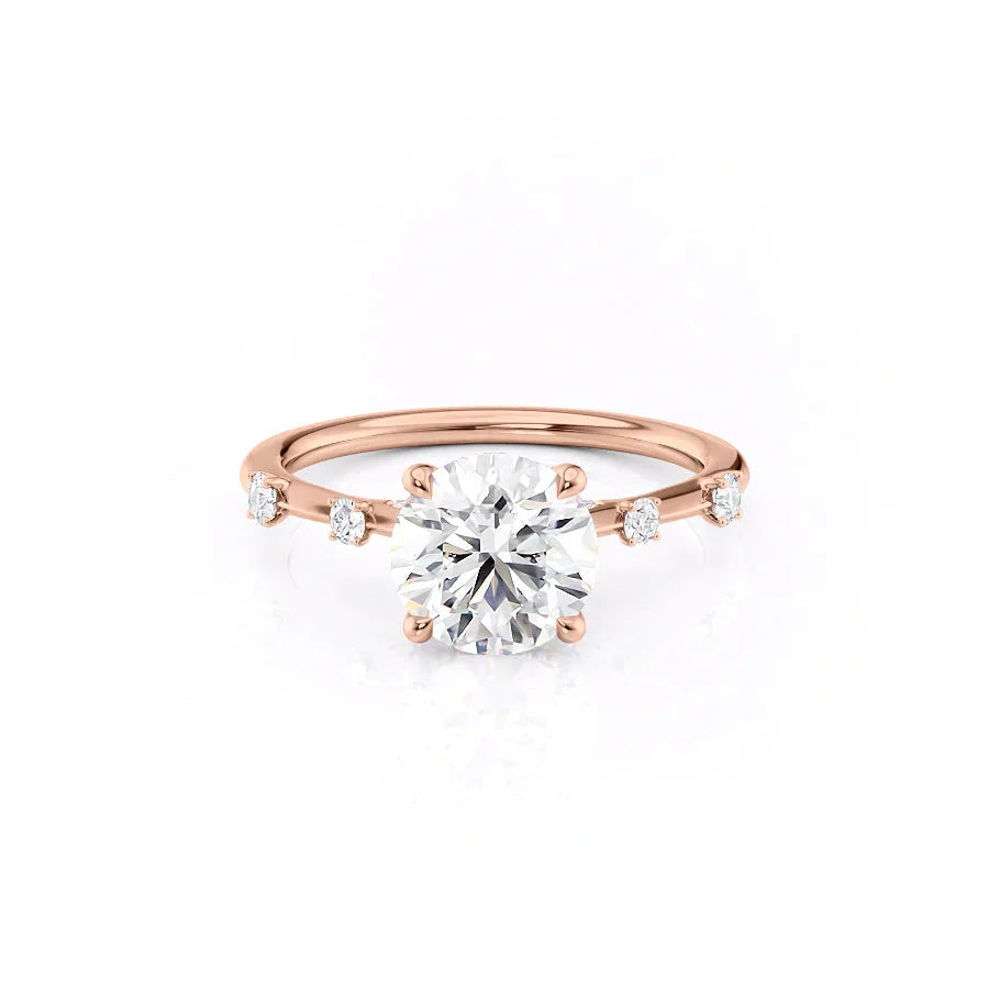 The Serena Set With A 1.5 Carat Round Lab Diamond