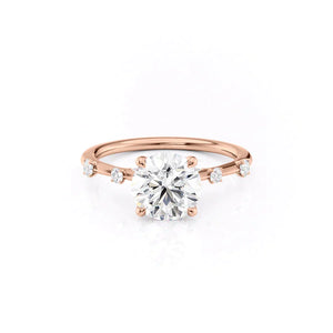 The Serena Set With A 3 Carat Round Lab Diamond