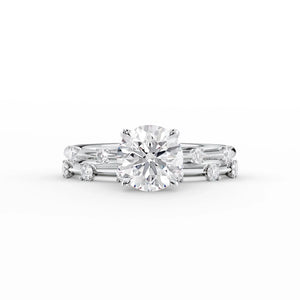 The Serena Set With A 1.5 Carat Round Lab Diamond