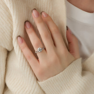 The Serena Set With A 3.5 Carat Round Moissanite