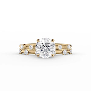 The Serena Set With A 2.5 Carat Round Moissanite