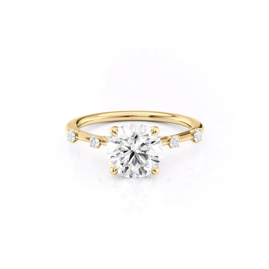 The Serena Set With A 2 Carat Round Moissanite