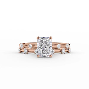 The Serena Set With A 1 Carat Radiant Lab Diamond