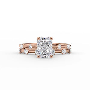 The Serena Set With A 1.5 Carat Radiant Lab Diamond