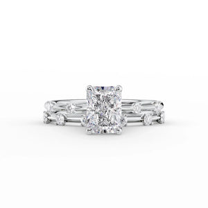 The Serena Set With A 2.5 Carat Radiant Moissanite