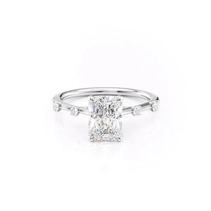 The Serena Set With A 3.5 Carat Radiant Moissanite