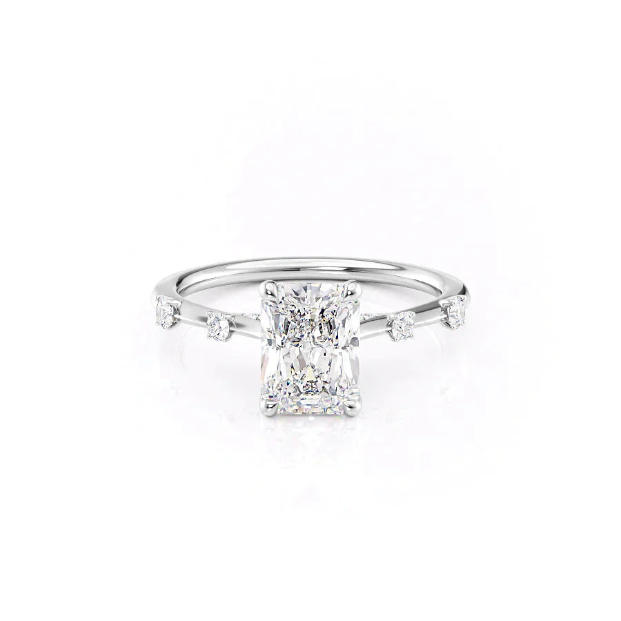 The Serena Set With A 2 Carat Radiant Lab Diamond