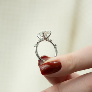 The Serena Set With A 1.5 Carat Radiant Lab Diamond