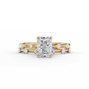 The Serena Set With A 1 Carat Radiant Lab Diamond