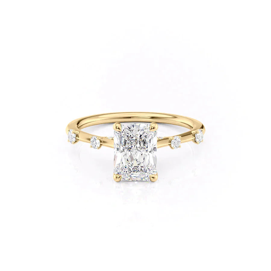 The Serena Set With A 3.5 Carat Radiant Moissanite