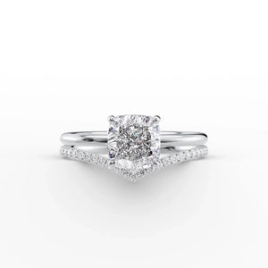 The Low Profile Kamellie Set With A 1 Carat Cushion Lab Diamond