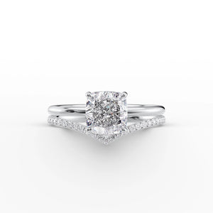 The Low Profile Kamellie Set With A 2 Carat Cushion Moissanite