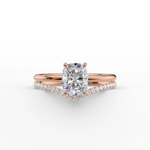 The Low Profile Kamellie Set With A 2 Carat Elongated Cushion Lab Diamond