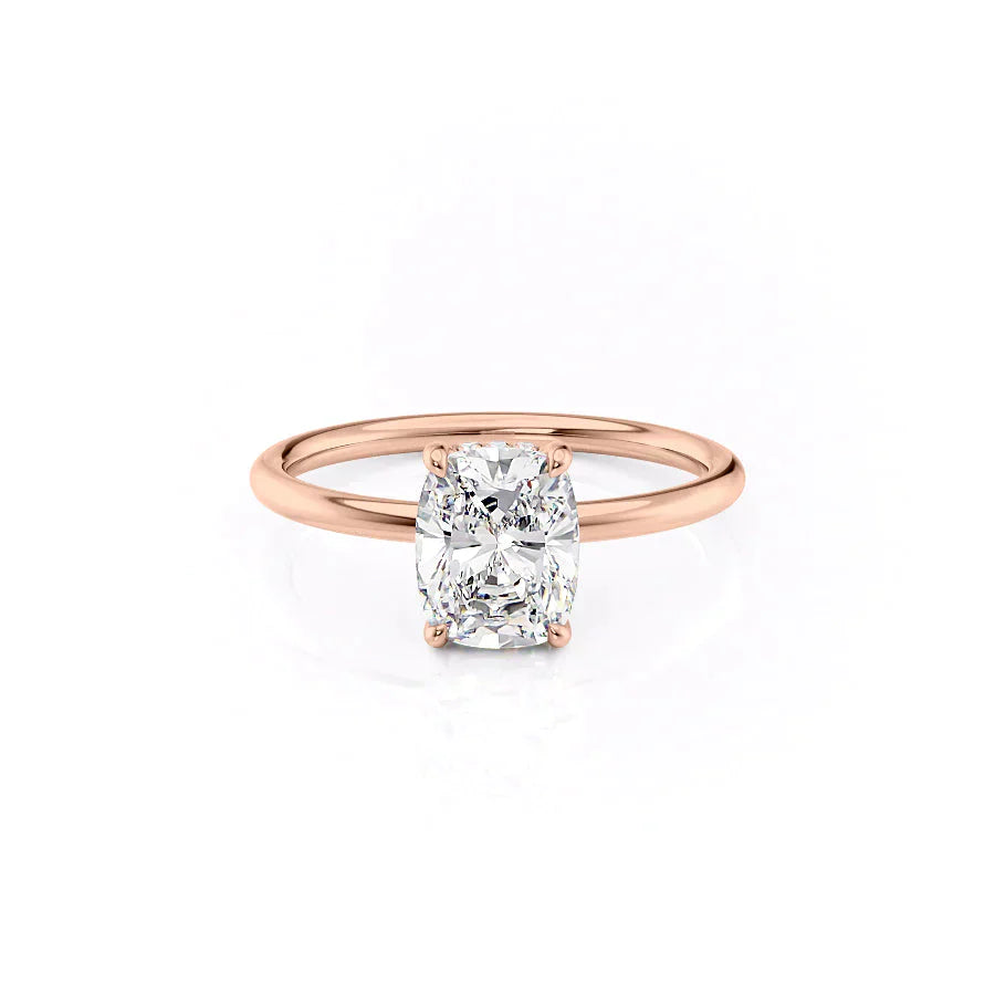 The Low Profile Kamellie Set With A 1.5 Carat Elongated Cushion Lab Diamond