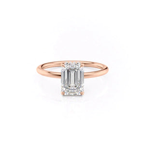 The Low Profile Kamellie Set With A 2 Carat Emerald Moissanite