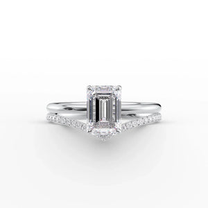 The Low Profile Kamellie Set With A 3 Carat Emerald Lab Diamond