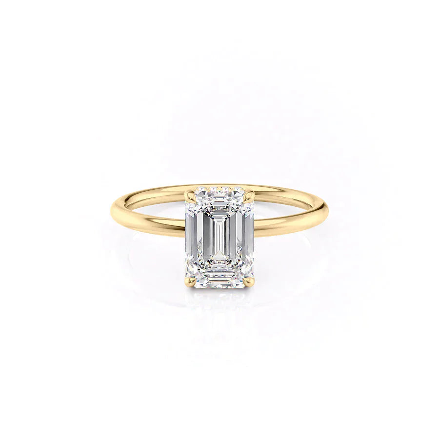 The Low Profile Kamellie Set With A 3 Carat Emerald Lab Diamond