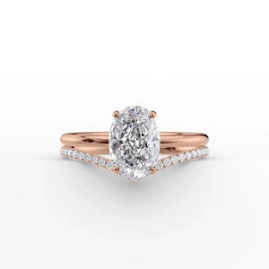 The Low Profile Kamellie Set With A 1.5 Carat Oval Lab Diamond