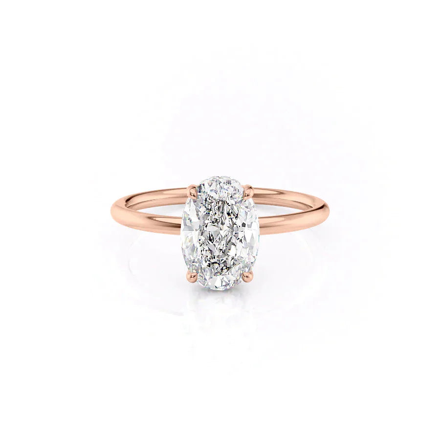 The Low Profile Kamellie Set With A 5 Carat Oval Moissanite