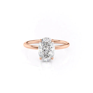 The Low Profile Kamellie Set With A 2 Carat Oval Moissanite