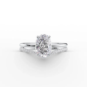 The Low Profile Kamellie Set With A 2 Carat Oval Moissanite