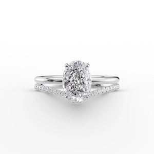 The Low Profile Kamellie Set With A 1.5 Carat Oval Lab Diamond