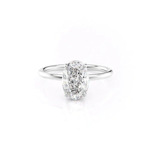 The Low Profile Kamellie Set With A 3 Carat Oval Moissanite