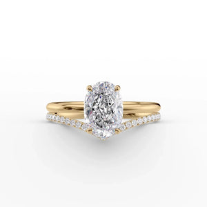 The Low Profile Kamellie Set With A 4 Carat Oval Moissanite