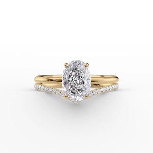 The Low Profile Kamellie Set With A 1.5 Carat Oval Lab Diamond