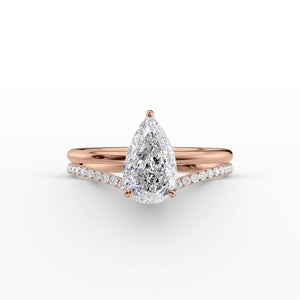 The Low Profile Kamellie Set With A 1 Carat Pear Lab Diamond